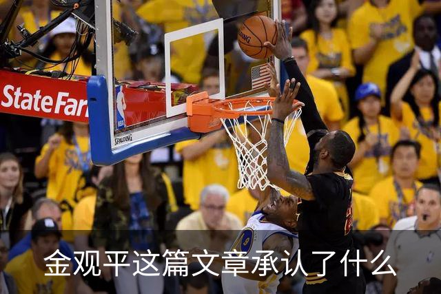金观平这篇文章承认了什么